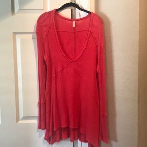 Watermelon Free People thermal tunic